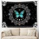 thumbnail image 3 of Liangnv Tapiz De Pared De Mariposa Tapices De Mariposas Trippy Verde Azulado Mandala Bohemio En Blanco Y Negro Colgante De Pared Tapiz Estético De Fase Lunar Vintage F, 3 of 5
