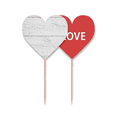 thumbnail image 1 of White Wood Floor Rough Wallpaper Texture Toothpick Flag LOVE Heart Lable Cupcake Pick, 1 of 4