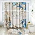 thumbnail image 7 of 4 Piece Shower Curtain Sets, with 12 Hooks, Nature Ocean Sea Turtle and Fish with Non-Slip Rugs, Toilet Lid Cover and Bath Mat for Bathroom Decor Set, 72" x 72", 7 of 7