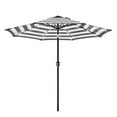 thumbnail image 4 of Abble 9ft Black and White Solar LED Lighted Outdoor Patio Umbrella, Adjustable Tilt, 4 of 8