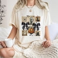 thumbnail image 4 of Halloween Postage Stamp T-Shirt, Vintage Spooky Collage Tee with Pumpkin Ghost Cat Skeleton, Gothic Aesthetic Shirt, Fall Festival Gift, 4 of 7