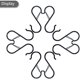 thumbnail image 4 of Paquete de 8 ganchos en forma de S para colgar en estanterías, ganchos en forma de S plateados, 4 of 5