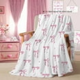 thumbnail image 6 of Bow Pattern Blanket, Soft Warm Throw Blanket, Air-conditioned Room Blanket, Warm Nap Blanket for Home Office Travel #TOP PICKS, 6 of 9