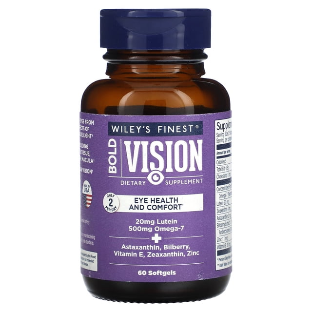 WILEY´S FINEST| Bold VISION, eye health and comfort | 60 softgels