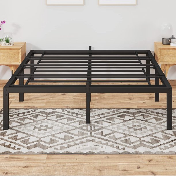 Heavy Duty Metal Bed Frame 14" Platform Bed with No Box Spring Needed Mattress Foundation Easy