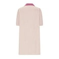thumbnail image 5 of ALLLIST Women Dresses Puff Sleeve Spring Striped Shirt Dress Vacation Pink Casual T-Shirt Outfits for Women, 5 of 6