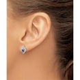 thumbnail image 3 of Sterling Silver Rhodium-Plated Amethyst And Diamond Earrings (13 X 9) Made In China qe10229am, 3 of 5