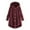 Wine, variant on LoyisViDion Coat Women Plus Size Button Plush Tops Hooded Loose Cardigan Wool Coat Winter Jacket Black 22(XXXXXL)