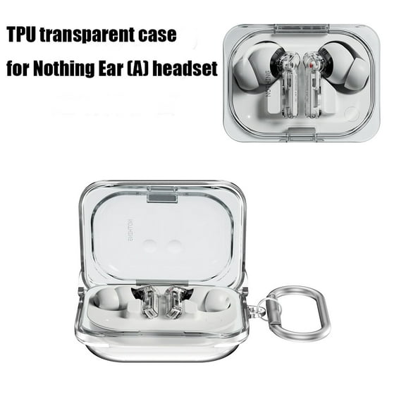 Protective Case for Nothing Ear (A) Wireless Earbuds, Clear Soft TPU Protective Cover Scratch-Resistant Shell for Nothing Ear(A) with Keychain