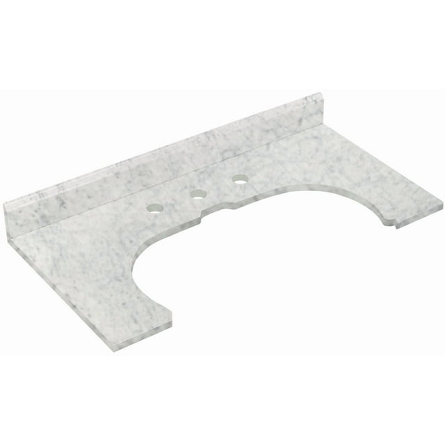 33-in. W 16.5-in. D Stone Top In Bianca Carara Color For 3H8-in. Faucet AI-1326