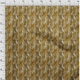 thumbnail image 3 of oneOone Georgette Viscose Dark Mustard Fabric Crocodile Animal Skin Quilting Supplies Print Sewing Fabric By The Yard 42 Inch Wide, 3 of 4
