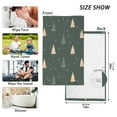 thumbnail image 6 of Yayeee 2 Pack Hand Towels for Bathroom 100% Cotton 16" x 28" Soft Absorbent Kitchen Towel, Pink Christmas Trees, 6 of 7
