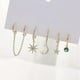 thumbnail image 1 of Moda cadena larga circón aros estrella pendientes luna pequeño aro, 1 of 2
