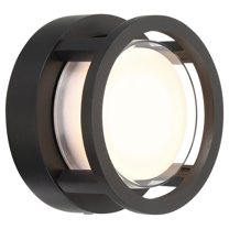20369LEDDMG-BL/WHT-Access Lighting-Spoke - 8.5W 1 LED Dual Voltage Outdoor Flush Mount-3 Inches Tall and 5.25 Inches Wide