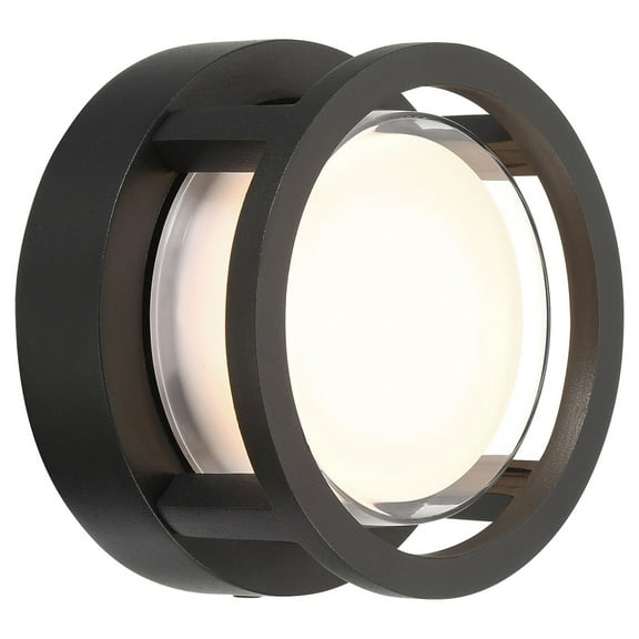 20369LEDDMG-BL/WHT-Access Lighting-Spoke - 8.5W 1 LED Dual Voltage Outdoor Flush Mount-3 Inches Tall and 5.25 Inches Wide