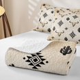 thumbnail image 4 of jejeloiu Vintage Western Bull Skull Quilt Full Kids,Rustic Desert Print Full Bedspread Sets For Boy,3 Pieces, 4 of 7