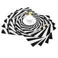thumbnail image 2 of ZNDUO Placemats, 4 PCS Heat Resistant Stain Resistant Woven PVC Insulation Placemats, Durable Washable Elegant Table Mats for Dining-Abstract Spiral, 18"x12", 2 of 6