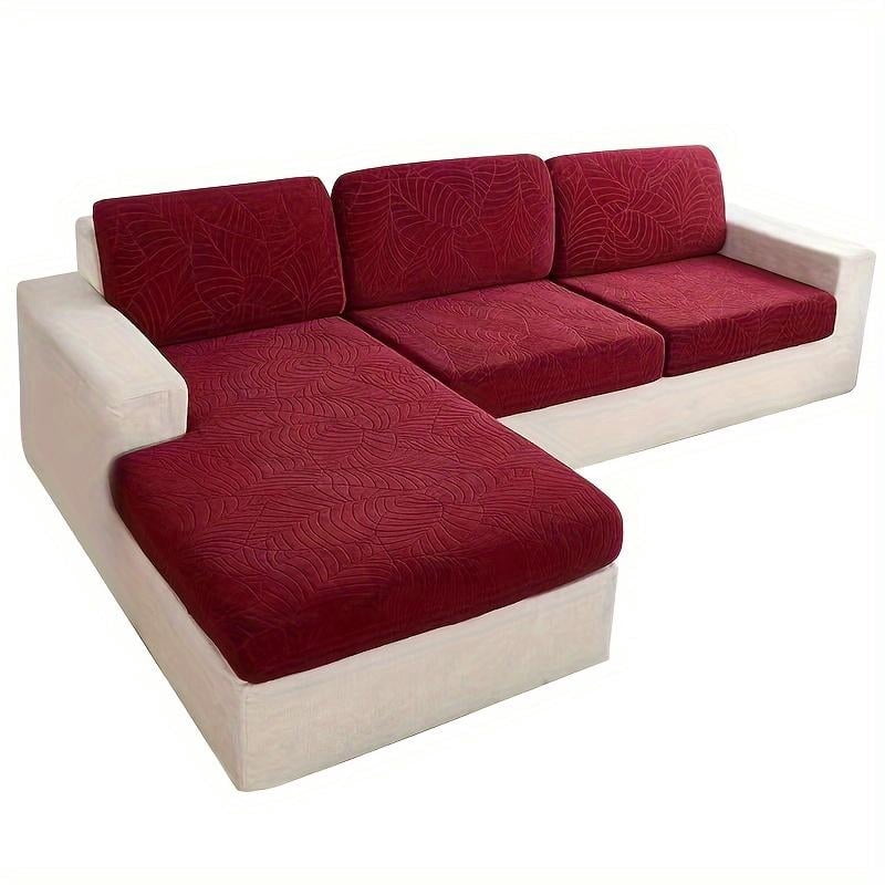 Sofa Cushion Covers High-Elasticity Waterproof Jacquard Sofa Slipcovers Pet-Friendly Furniture Protectors for L-Shaped Sectional Sofa Easy Care