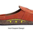 thumbnail image 5 of Women's Casual Canvas Flat Slip-on Sneaker Comfort Flat Shoes Orange shikongkuajing, 5 of 7