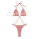 thumbnail image 4 of VISgogo Bikini de una pieza para mujer, cadenas que conectan el cuello halter sin espalda con sujetador de corte bajo con tanga VISgogo moda, 4 of 8