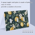 thumbnail image 3 of Yayeee Toggle Light Switch Wall Plate 2-Gang 4.56"x4.48" Decorative Outlet Cover, Floral Lemons, 3 of 7