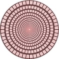 thumbnail image 1 of Ahgly Tapis Rond Lavable en Machine Intérieur Transitionnel Rose Clair, 3 Pieds Rond, 1 of 7