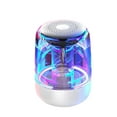 thumbnail image 1 of Portable Bluetooth-compatible Speaker  12-Hour Battery  Transparent Design  LED Lights  6D Stereo  Intelligent Noise Reduction  Black, 1 of 12