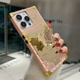 thumbnail image 4 of for iPhone 16e (2025) Butterfly Kickstand Case, Glitter Bling Foldable Stand Woman Girly Mirror Back Golden Plated Shockproof Protective Elegant Cute Soft Cover for iPhone 16e 6.1 (Pink), 4 of 11