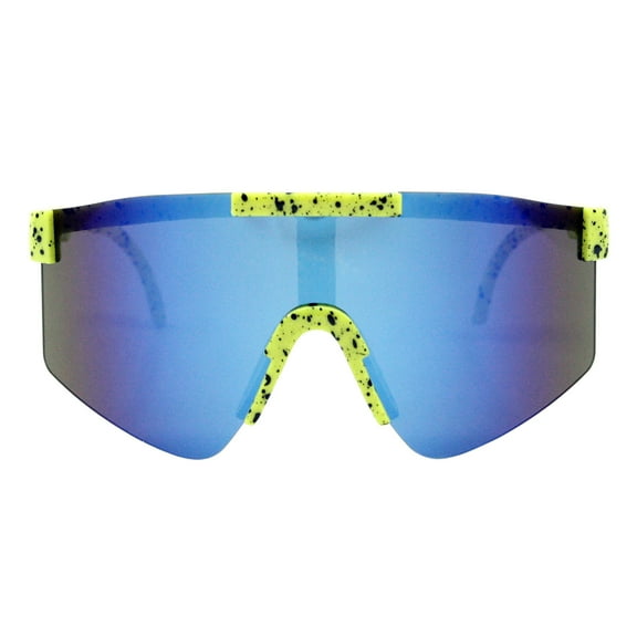 Kids Boys & Girls Sunglasses Oversized Sports Yellow, Blue Purple Mirror UV400