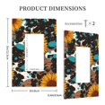 thumbnail image 3 of Fotbe Vintage Sunflowes Print Duplex Receptacle Wall Plate, 1-Gang 5.0" x3.0" Wall Outlet Covers, Dual Outlet Faceplates Covers, Color-matched Screws Included-Style U, 3 of 6