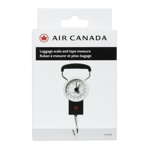 Air Canada 83 lbs (37.6 kg) Luggage Scale and Tape Measure, Tape Measure