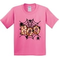 thumbnail image 3 of Inktastic Halloween Boo with Spiders in Web Youth T-Shirt, 3 of 5