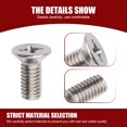 thumbnail image 3 of 8 PCS Car Brake Disc Rotor Fixing Screws, Stainless Steel High Temperature Resistant Cross-Slotted Screws, Replacement OEM Number 93600-06014-0H Accessories, Compatible with Honda (Silver), 3 of 5