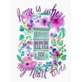 thumbnail image 2 of Esther Bley Designs  12x14 Gold Ornate Wood Framed with Double Matting Museum Art Print Titled - Home Is Where My Heart Is, 2 of 4