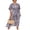 Floral Blue White, variant on Womens 1/2 Sleeve Beach Wedding Guest Maxi Dresses 2026 Summer Wrap V Neck Boho Floral Flowy Slit Long Dresses white Floral XL