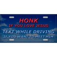 thumbnail image 1 of Honk If You Love Jesus Metal License Plate, 1 of 1