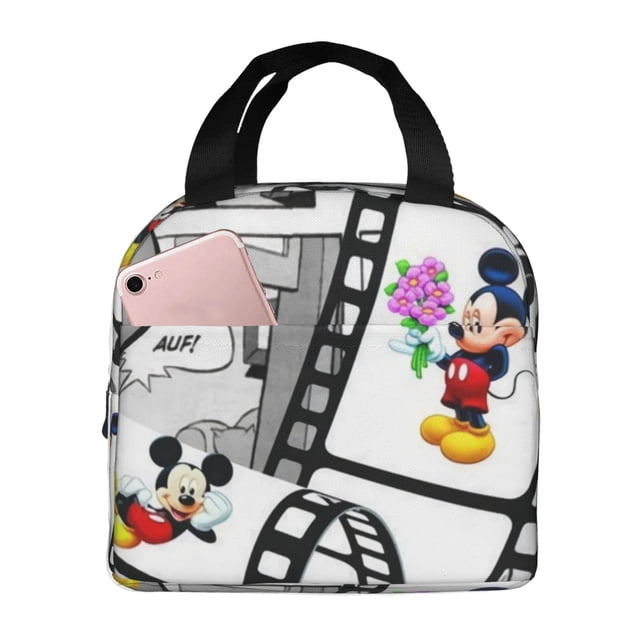 Mickey Mouse Sac à Lunch pour Femmes & Hommes Boîte à Lunch Isolée pour Adultes, Petits Contenants Alimentaires Étanches Réutilisables Sacs à Lunch Haute Capacité pour Travail, Voyage, Extérieur