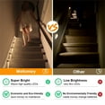 thumbnail image 4 of Airpow Motion Sensor Strip, LED Counter Lights, Upgraded Battery Operated LED Strip For Wardrobe,Stair,Pantry,Under Cabinet,Cupboard,Bed,Locker,Warmwhite for Home Garden Holiday Party Patio Wedding, 4 of 8