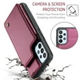 thumbnail image 5 of ShieldPlus for Samsung Galaxy A23 Case with Card Holder, for Samsung A23 Wallet Case for Women Men with RFID Blocking, Durable Kickstand Shockproof Case for Galaxy A23 4G,Winered, 5 of 7