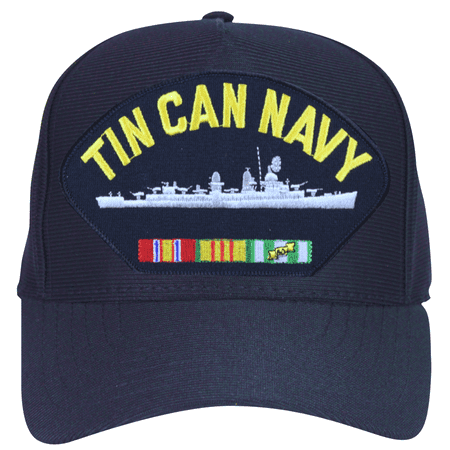 - Tin Can Navy ' with Destroyer and Vietnam Veteran Ribbons Ball Cap