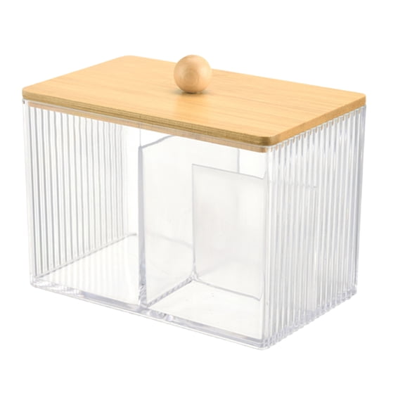 Multipurpose Bathroom Canister with Lid for Cotton Swabs Dentals Flosses Cotton Pad and Hair Fashion Accessories