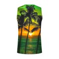 thumbnail image 4 of WAVSUF Summer Men Quick Dry Undershirts Tank Muscle Gym Vest for Mens Sports Tank Tops Printed Round Neck Tops Hawaiian shirt Sleeveles Pullover Green Size L, 4 of 4