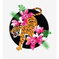 thumbnail image 2 of Natural World Tiger & Flowers White Adult Long Sleeve Hoodie-Medium, 2 of 3