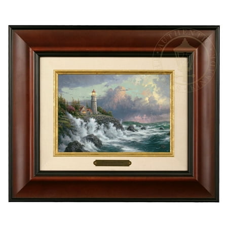 Thomas Kinkade Candles - Thomas Kinkade Conquering the Storms Brushwork (Burl Frame)
