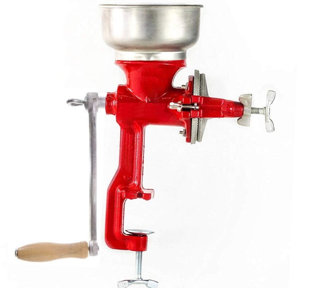 Manual Hand Grain Corn Cereal Flour Mill with Hopper Wheat Coffee Rice Grinder