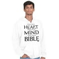 thumbnail image 3 of Open Your Heart Mind Bible Faith Zip Up Hoodie Men's Women's Brisco Brands S, 3 of 6
