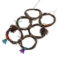 thumbnail image 1 of Bird Rope Climbing Net, Bird Cage  Circle Ring Toy Durable Hand Woven Chewing  For Cockatoo For Parakeet 5 Rings,6 Rings, 1 of 8