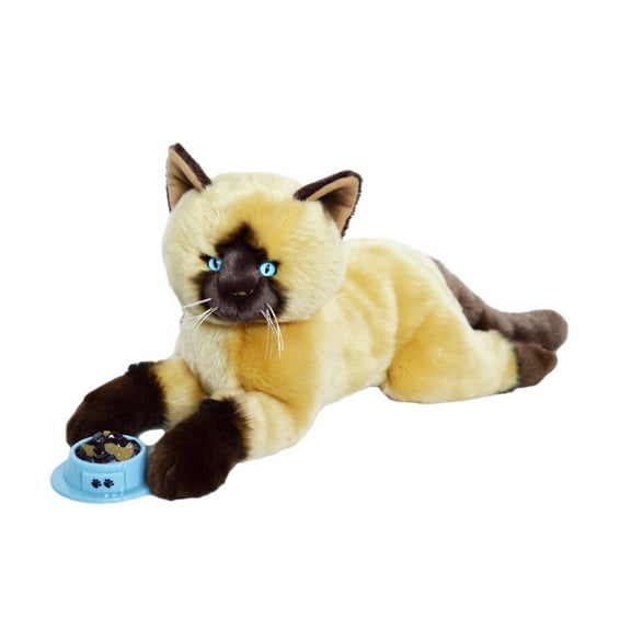 Auswella Plush 19 Inch Siamese Cat Plush Stuffed Animal