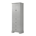 thumbnail image 2 of Bensa Modern Double Door Storage Cabinet with Drawers and Adjustable Shelves, Grey, 2 of 13