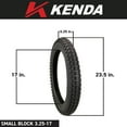 thumbnail image 2 of Kenda Small Block K262 3.25-17 Tube-Type Tire with Keychain, 2 of 9